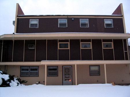 Devils Lake Drive-In Theatre - Rear Of Screen And Building Winter 2004